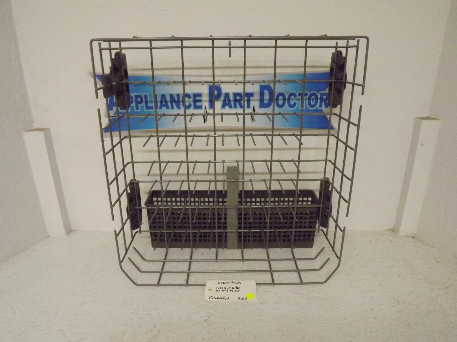 KitchenAid Dishwasher W10525646 W10473836 Lower Rack Used KitchenAid Dishwasher W10525646 W10473836 Lower Rack Used